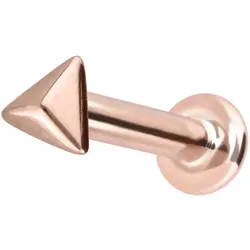 14 Karat Gold Labret mit Innengewinde PYRAMIDE
