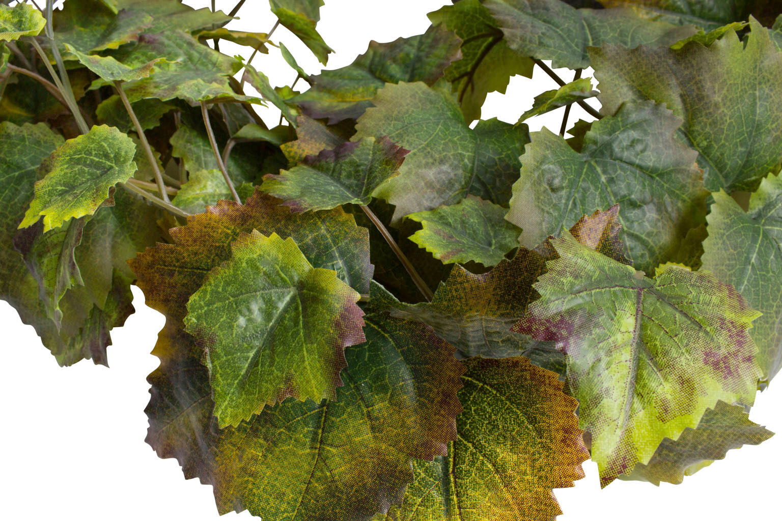 Kunstkranz BOTANIC-HAUS "Weinlaubkranz", grün, B:50cm H:9cm T:50cm Ø:50cm, Kunststoff, Kunstpflanzen, Kunstkranz