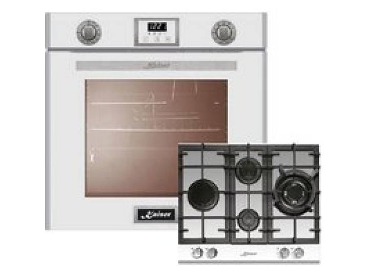 Ensemble de cuisine - Kaiser - EG 6374 - Four électrique - Table de cuisson à gaz - Inox blanc