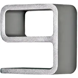 Hausnummer Entrance Authentics Aluminium eloxiert grau, Designer Jehs + Laub, 10x10x5.5 cm