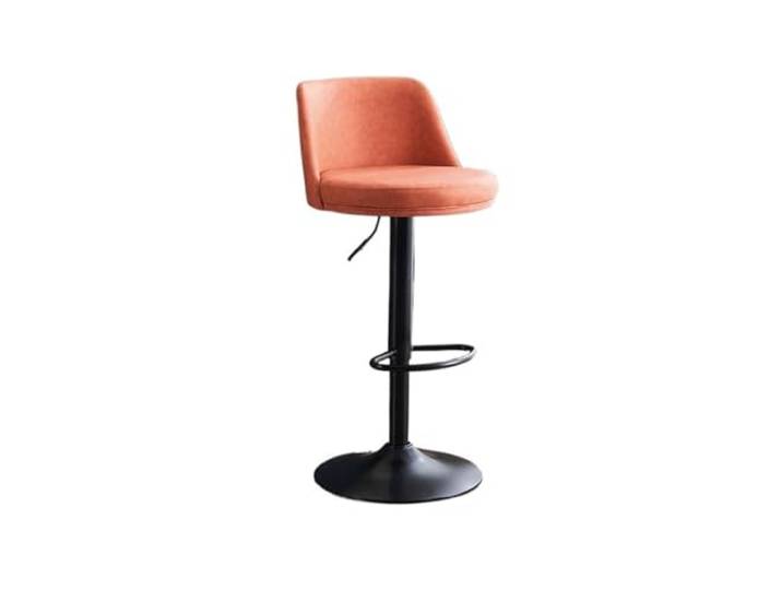 Barstühle Kücheninselstuhl for den Haushalt, 60–80 cm hochdrehbar(Orange)