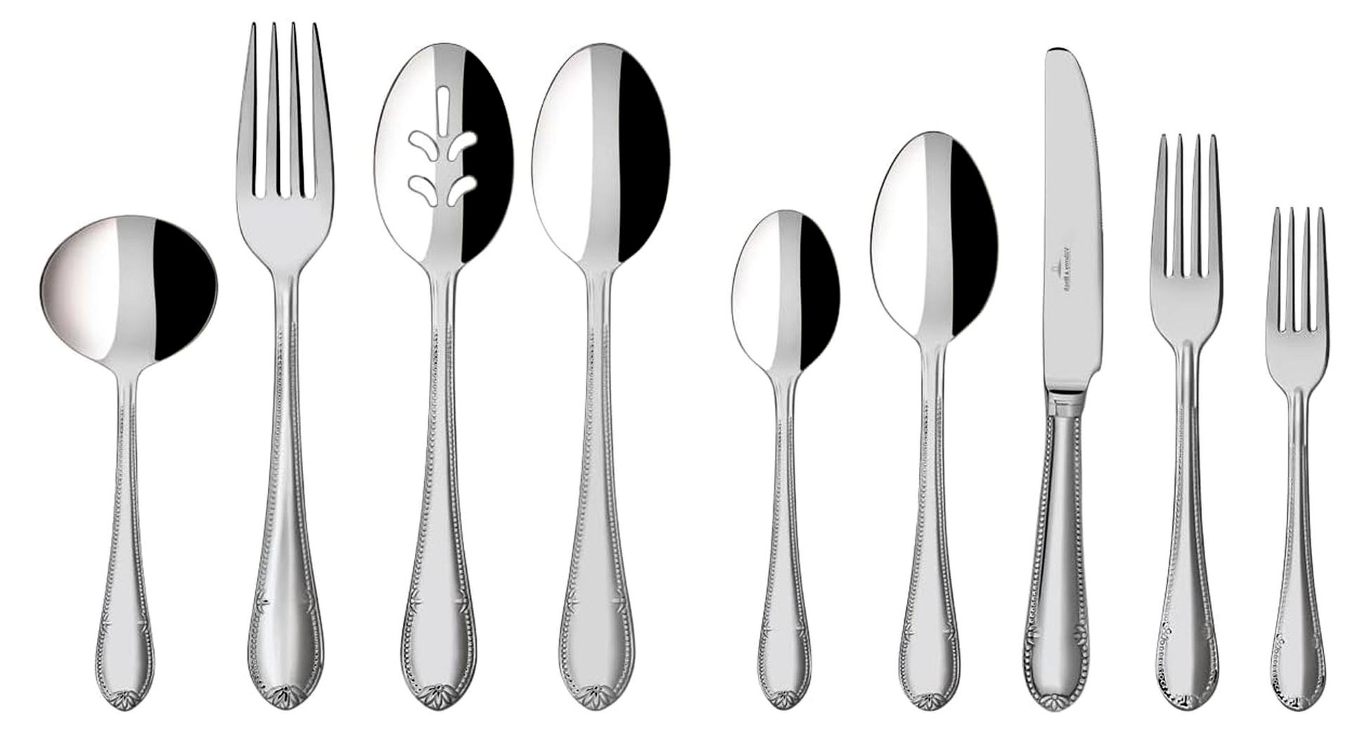 Besteckset für 12 Personen, 64-teilig, inklusive Servierteilen