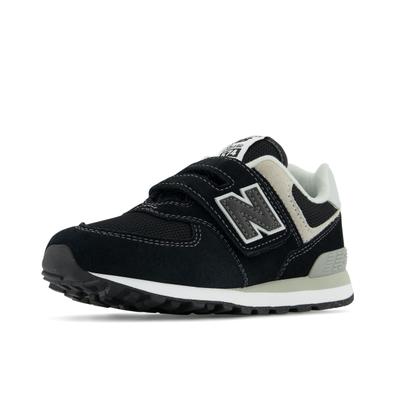Sneaker NEW BALANCE "574", Mädchen, Gr. 30, schwarz, Leder, Synthetik, Textil, Schuhe Sneaker, mit Gummilaufsohle, entwickelt