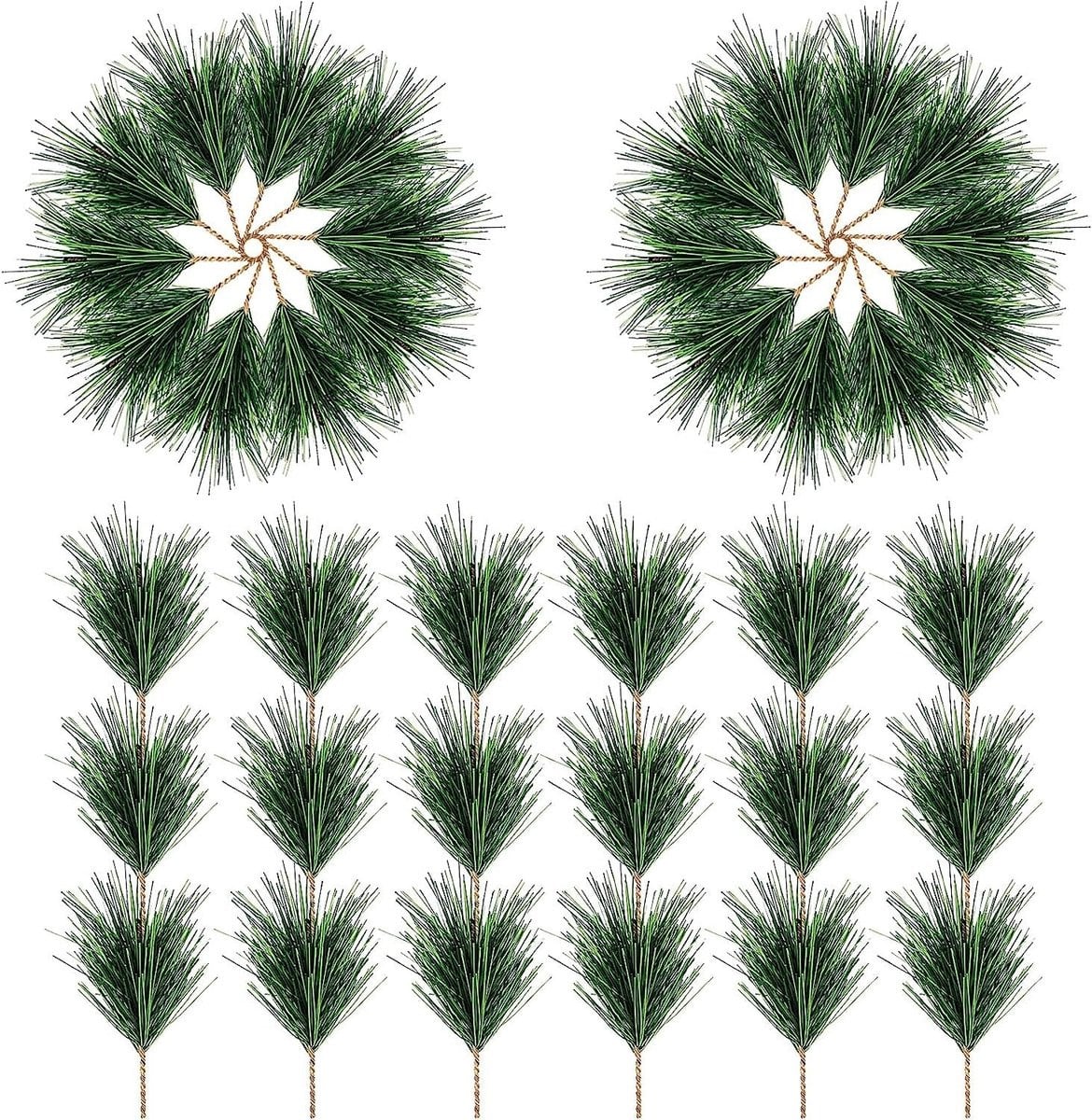 Dailygoods Kunstdennentakken 60 stuks - Groen - Kunststof kerstdecoratie