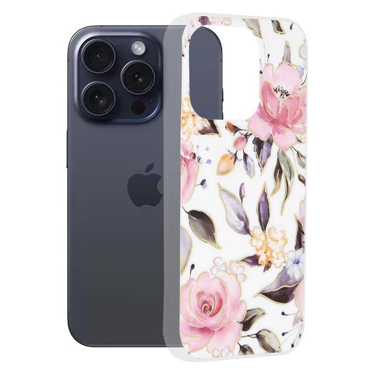 Techsuit - Marble Series - iPhone 15 Pro - Chloe White (Apple iPhone 15 Pro) (56341688)