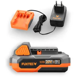 FUXTEC 20V Akku Heckenscheren FX-E1HS20 SET mit 1 x Akku 2Ah, 1 x Ladegerät 1A