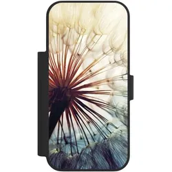 Nivocase Klapphülle für Apple iPhone 17 Pro Handyhülle aus Kunst Leder NIVOflip schwarz Blumen Fotografie (Apple iPhone 17 Pro), Smartphone Hülle, Schwarz