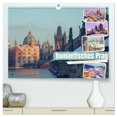 Romantisches Prag (hochwertiger Premium Wandkalender 2027 DIN A2 quer), Kunstdruck in Hochglanz