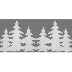 Weihnachtliche Fensterdeko "Tannen", 28 - 36 cm hoch, 1,2 m lang