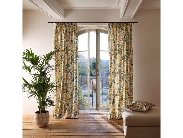 Rideau en coton multicolore 145x280 cm