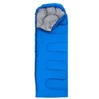 Intirilife Schlafsack geeignet für 15 - 20 Grad aus blauem Polyester - 200 x 70 cm - Hüttenschlafsack mit Tasche für Outdoor Aktivitäten