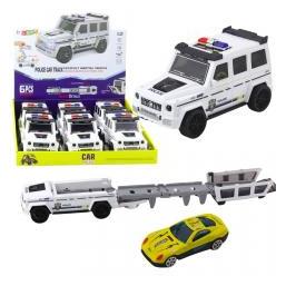Lean Toys Lean Polizei-Geländewagen Mit Reibradantrieb Offene Strecke Weiss (65614130)