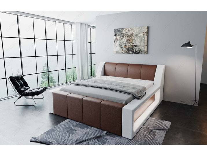 Wasserbett Fermo mit LED und markanter Struktur