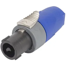 NEUTRIK® speakON®, 2-pol , Kunststoff-, Schraubkontakt mit Drahtschutz-Kabelbuchse, versilberte(r) Kontakt(e), gerade, max. 4 mm2, schwarz