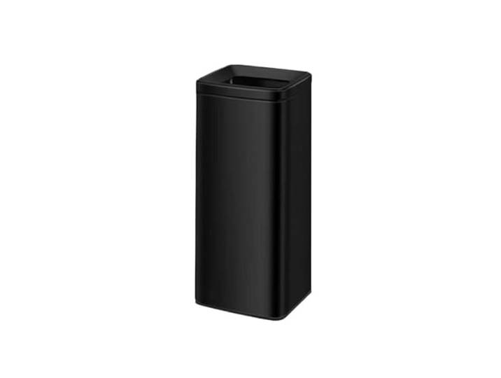 YUHANXINHESHE 30 Liter großes Fassungsvermögen, rechteckiger Metall-Mülleimer mit offener Oberseite for gewerbliche Räume, Küche, Büro, mit herausnehmbarem Kunststoff-Innenbehälter(Black)