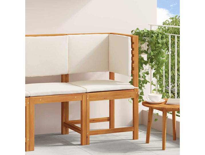 vidaXL Gartenstuhl mit Kissen Braun 50 x 50 x 91cm Massivholz Akazie