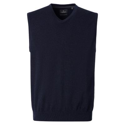 Pullunder CASAMODA "CASAMODA Pullunder uni", Herren, Gr. L, blau (nachtblau), 100% Baumwolle, Pullover Pullunder