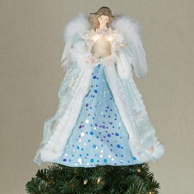 Kurt S. Adler, Inc. Coastal Angel Tree Topper Blue , Blue