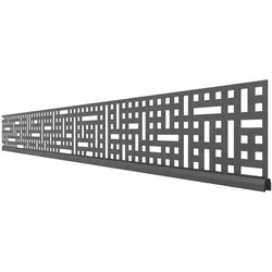 TraumGarten Sichtschutzzaun SYSTEM Dekorprofil QUATTRO, SYSTEM Rhombus, 15 cm,Adapterleiste Anthrazit