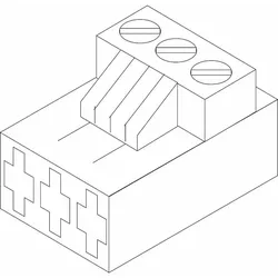 Anschlussklemme 3-pol gelb - 87377023010