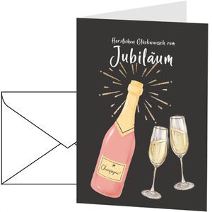 LUMA Hochzeitskarte A4-15, Jubiläum XL, Klappkarte mit Umschlag, DIN A4