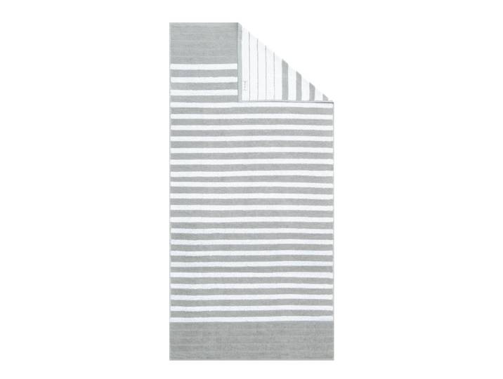 Saunatuch CARL ROSS quergestreift , weiss (platin, weiß), B:70cm L:200cm, Frottee, Obermaterial: 100% Baumwolle, Handtücher, Saunatuch, mit 2 Aufhängekordeln