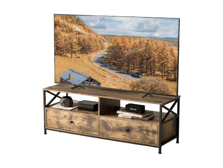TV-Board RELAXDAYS 120 x 40 cm, 55 Zoll , braun, schwarz, B:120cm H:50cm T:40cm, MDF, Sideboards, TV-Board
