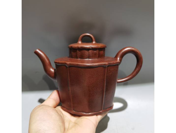 Théière violette Yixing théière en argile violette pot à Six faces théière à motifs musculaires bouilloire électrique pot en forme bouilloire théière