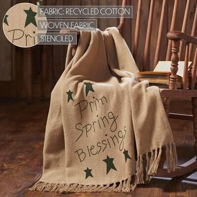 VHC Brands Spring In Bloom Woven Throw 50x60