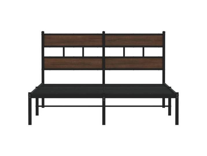 Structure de lit double(1 pc) - VIDAXL - Montage Facile - sans matelas - avec tête de lit - 160x200 cm L1421