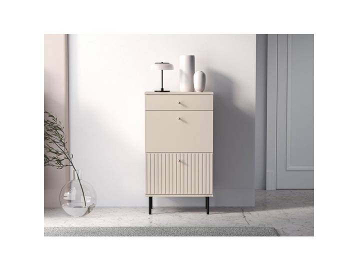 Meuble à chaussures avec tiroir CALETTO - 55 cm - beige