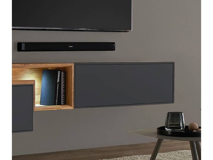 Hängeelement 105cm 'Locarno' MDF anthrazit mit Klappe