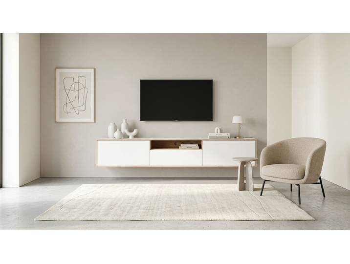 Pickawood Hängesideboard Multiplex Multiplex Weiß