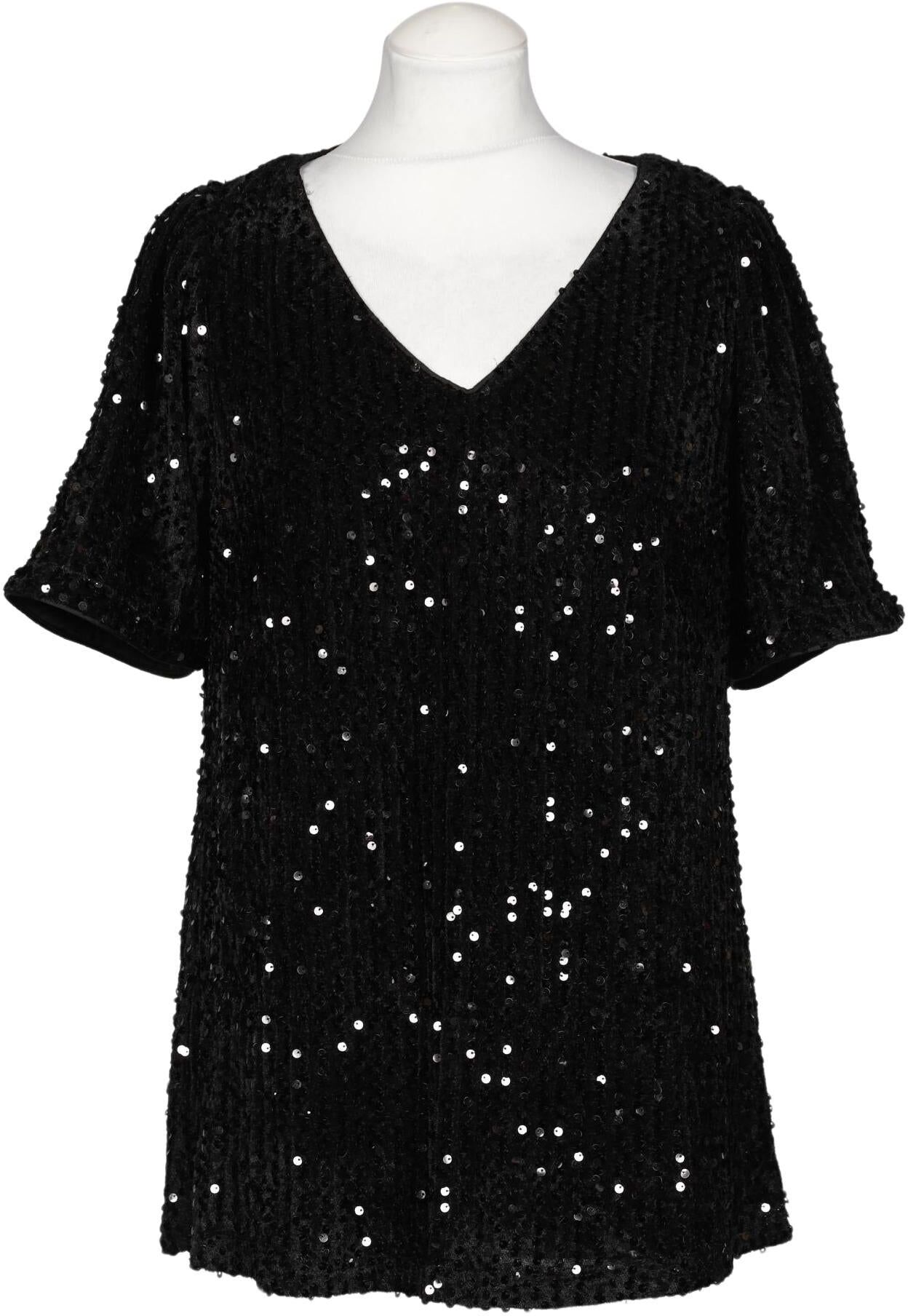 Kaffe Curve Damen Bluse, Schwarz, Gr. S, Synthetik - Second Hand