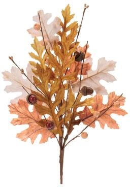 Melrose International Harvest Oak Leaf Spray (Set of 4)
