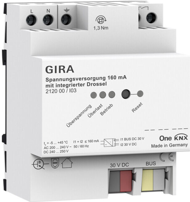 Gira Alimentation KNX REG 212000 160mA avec bobine (212000)