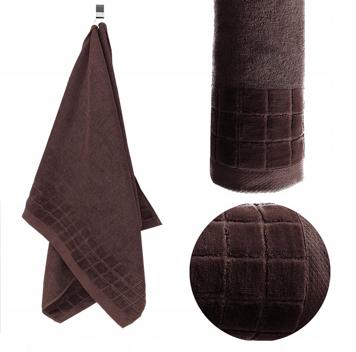 KONEY Larisa Badhanddoek - Bruin - 70 x 140 cm
