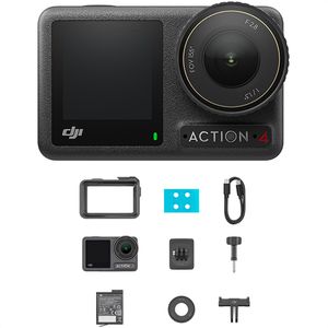 DJI Osmo Action 4 Standard Combo Action-Cam, wasserdicht bis 18m, 4K/120fps, 10MP, 155° Ultraweitwinkel