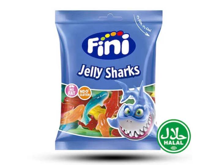 Fini Bonbons Gélifiés Halal Assortis Requin, 90 g