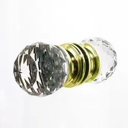 Duschtürgriffe Messing 40mm Set, kristall klar
