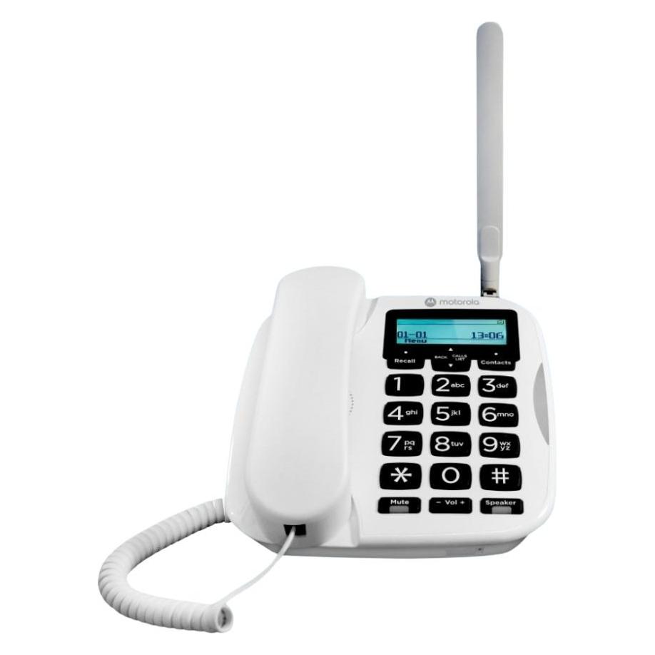 Motorola Bürotelefon mit SIM-Karte, Notfall-Backup, 8h Akku, grosse Tasten (107FW500)