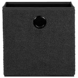 Faltbox Teddy Stoff Grau Dunkelgrau