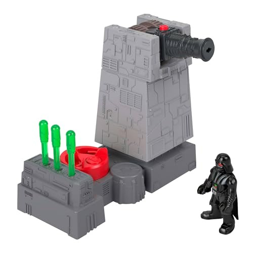 Fisher-Price Imaginext Star Wars Death Star Torenkanon met Darth Vader Metalen Sleutelfiguur voor Kinderen, JCY30