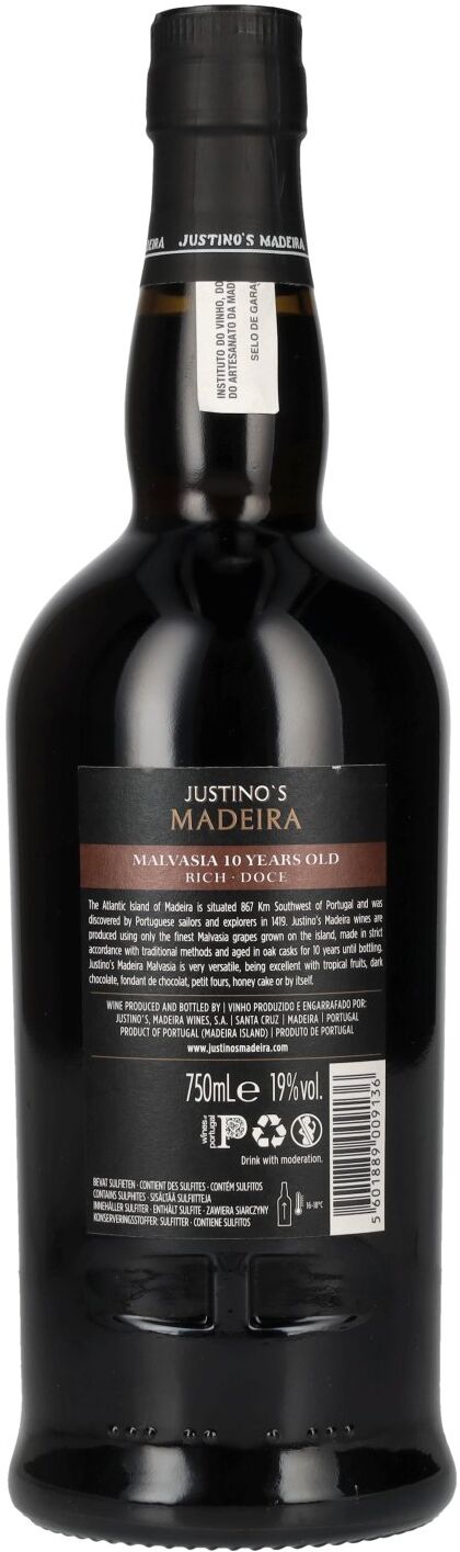 Justino's Madeira Wines Justino's Madeira 10 Years Old MALVASIA 19% Vol. 0,75l