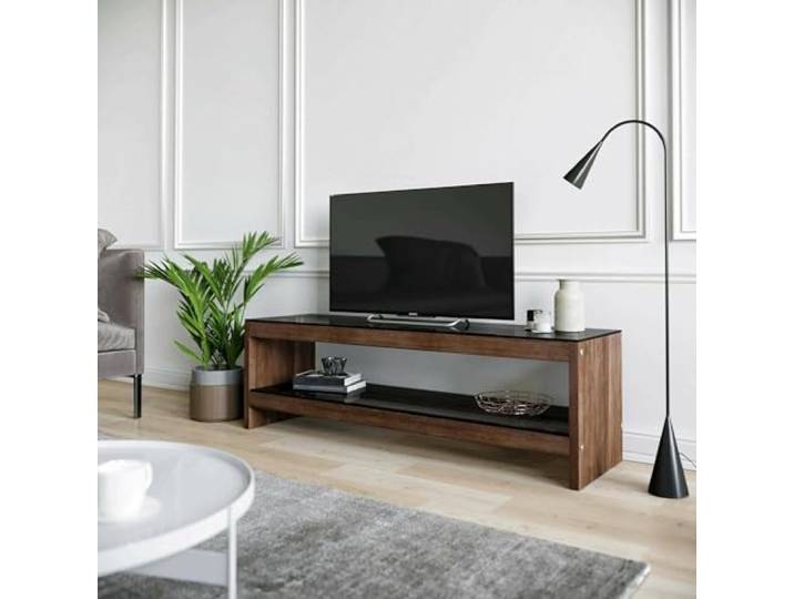 Dmora TV-Schrank Mirabel 140x40x45 cm Braun 2 Regale EIN Fach