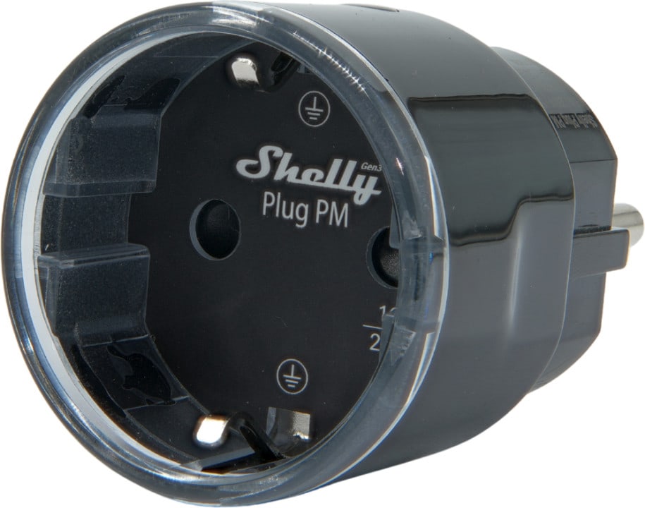 Shelly Plug PM Gen3 Black Zwischenstecker Leistungsmessung bis 16A WLAN BT schwarz