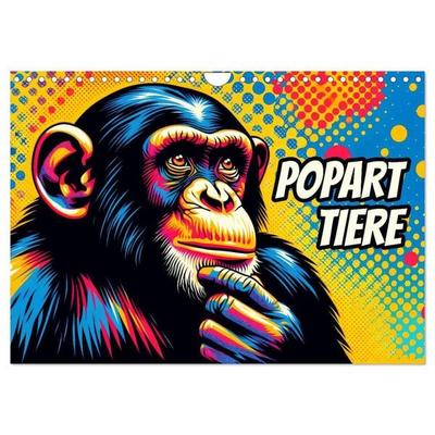 Popart-Tiere (Wandkalender 2027 DIN A4 quer), CALVENDO Monatskalender