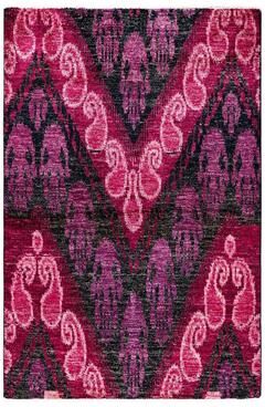 Overton "Contemporary Overdyed Wool Hand Knotted Area Rug - 4' 0"" x 6' 0"""