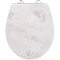 WENKO Premium WC-Sitz Mod. White Marble mit Relief, mit Absenkautomatik