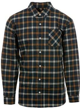 Burnside 3291 Men's Stretched Poplin in Navy Blue size Small   Flannel